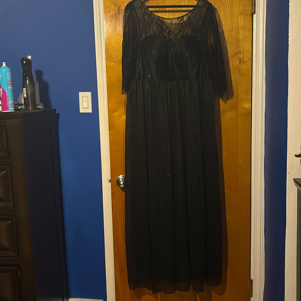 Shein Curve Black Sparkle Formal Dress